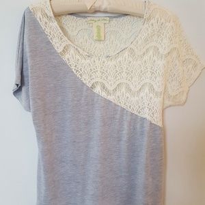 Staring at Stars lace color block Tee